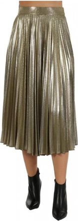 Marella Rokken - Dames - Midirokken - Geel - M - Leer - Rokken