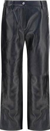 Magda Butrym Black Straight Flat Front Pants