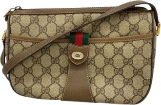 Gucci Pre-owned Cross Body Bags, female, Brown, Size: ONE SIZE Pre-owned Plastic Cross Body Bag