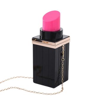Generic Lipstick Bag with Metal Chain Vintage Acrylic Clutch Purse for Women Crossbody Shoulder Bag Secure Storage Ideal for Party Wedding Dating Shopping Gif