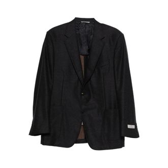 Canali Heren, Jassen, Blauw, Maat: 2XL Katoen