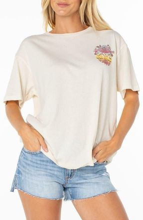 Roxy Sunset Oversize Cotton Graphic T-Shirt in Cloud Dancer at Nordstrom, Size Xx-Large