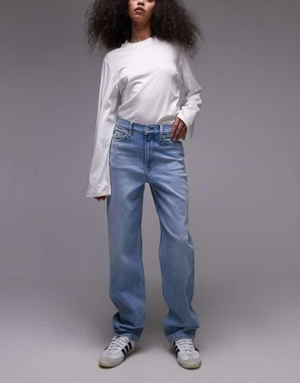 Tommy Jeans Layla - Jeans dritti slim fit lavaggio chiaro-Blu