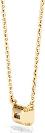 The Diamond Store Horizon Emerald Cut Lab Diamond Solitaire Necklace 0.25ct H/SI in 9K Gold