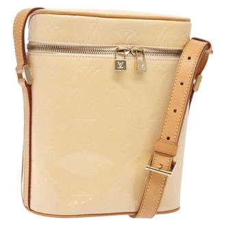 Louis Vuitton Sullivan Monogram Vernis Beige Patent_Leather Bag (Pre-Owned)
