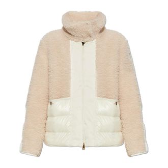 Moncler Chaqueta Corta de Borrego con Capucha Glorieux - Jackets - Mujer - Beige - XS