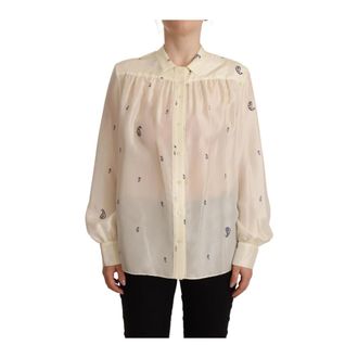Aspesi Shirts, female, Beige, Size: XL Long Sleeves Top