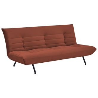 Happy Garden Sof&aacute; cama de 3 plazas en terciopelo terracota