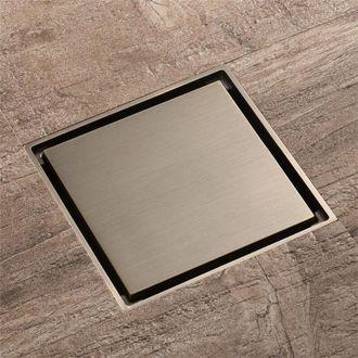 OEM Desag&uuml;e De Suelo Desodorizante, Canal De Ducha Con Tapa Cuadrada Invisible, Desag&uuml;e De Suelo De Cobre Puro Con Filtro Extra&iacute;ble, Color Verde Bronce
