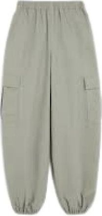 Max Mara Cestino Palazzo Pants - Dames - Straight fit broeken - Groen - 3XS - Katoen - Broeken