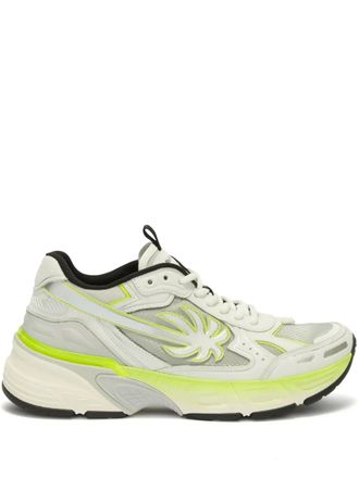 Palm Angels PA 4 Fluo sneakers - men - Rubber/Polyester/Polyamide/Polyurethane/Polyurethane/Rubber/Leather - 42 - White