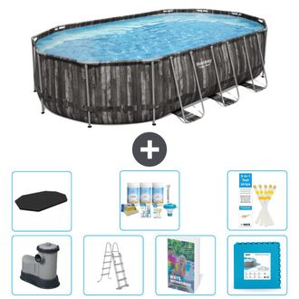 Bestway Piscina Bestway Power Steel Oval - 610x366x122 Cm - 8-piezas S536