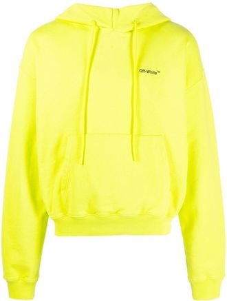 Off-white Caravaggio Arrows hoodie - men - Cotton - M - Green