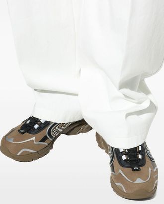 Balmain Mens Cosmic Dust Trainers - Khaki Nylon - Size EU 40