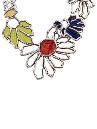 GFW floral-motif necklace - Argento