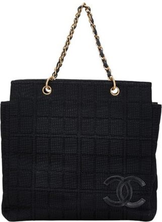 Chanel Canvas Leather Tote Bag (Pre-Owned)