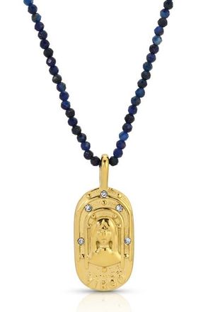 Kozakh Sunrise Zodiac Pendant Necklace in Gold/blue Virgo at Nordstrom