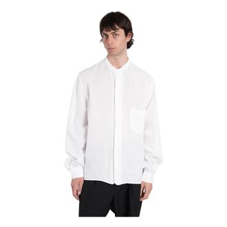 Mauro Grifoni Camicia Relaxed - Heren - Casual Overhemden - Wit - 2XL - Linnen - Overhemden