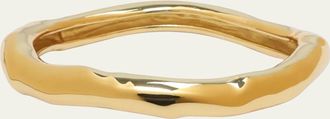 Alexis Bittar Small Molten Gold Bangle Bracelet, Size Large