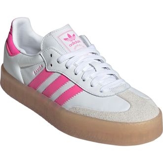 adidas Sambae Sneaker in White/Off White/Lucid Pink at Nordstrom, Size 9