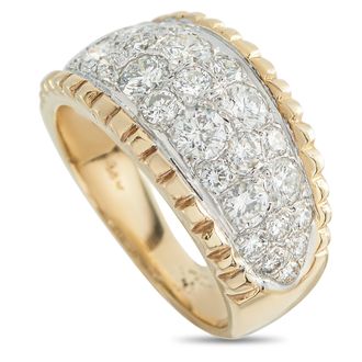 Luxury Bazaar 14K Yellow Gold 1.50ct Diamond Ring MF20-050526