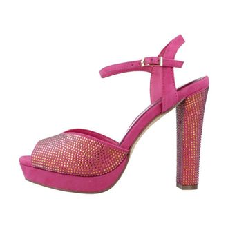 Menbur Microfiber High Heel Sandal - Dames - Sandalen met hakken - Roze - 37 EU - Schoenen