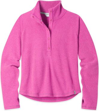 Stio | Womens Turpin Fleece Snap Pullover, Size Medium in Bold Bloom Heather