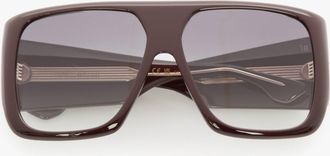 Victoria Beckham Oversized Soft Square Acetate Frame In Burgundy
