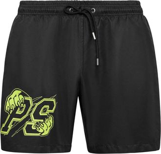 Plein Sport Zwemshorts - Heren - Strandmode - Zwart - M - Polyester - Badmode