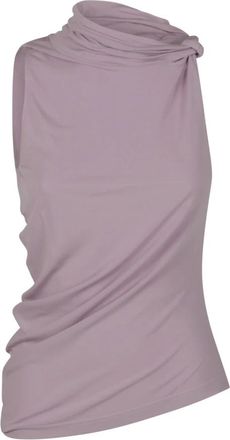 Courr&egrave;ges Draped Crepe Jersey Top - Dames - Tops zonder mouwen - Roze - L - Tops