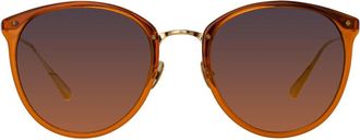 Linda Farrow CALTHORPE LFL251 C93 Mens Sunglasses Orange Size 51