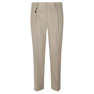 Prada Suit Trousers, male, Beige, Size: XL Cotton Pants