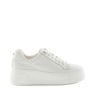 Dune London Womens Ladies Episode - Lace-Up Flatform Trainers - White material_leather1 - Size UK 8