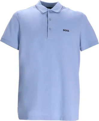 HUGO BOSS Light Blue Slim Fit Logo Polo