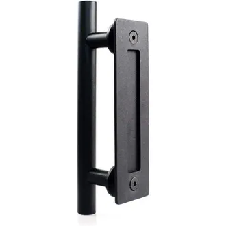 OEM Tirador - Tirador De Puerta Corredera De Acero Inoxidable Negro, Tirador De Puerta Corredera Tipo Granero - Tirador Redondo Individual -crezuo