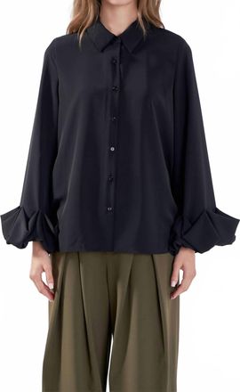 endless rose Bubble Accent Shirt In Black