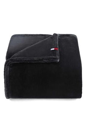 Tommy Hilfiger Plush Throw Blanket in Dark Grey at Nordstrom Rack, Size Full/queen