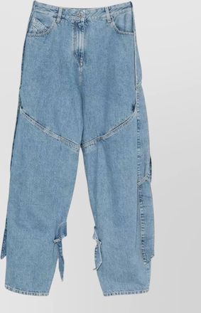 The Attico wide leg knotted jeans trousers