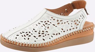 Gemini Slipper GEMINI, Damen, Gr. 36, wei&szlig;, Glattleder, Schuhe Slipper