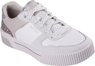 Skechers Womens Jade Lustrous Luxury Sneaker, White Duraleather/Multi Trim, 4.5 UK