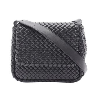 Bottega Veneta Pre-owned Intrecciato Small Cobble Shoulder Bag - Dames - Pre-owned - Zwart - Maat: ONE Size Leer