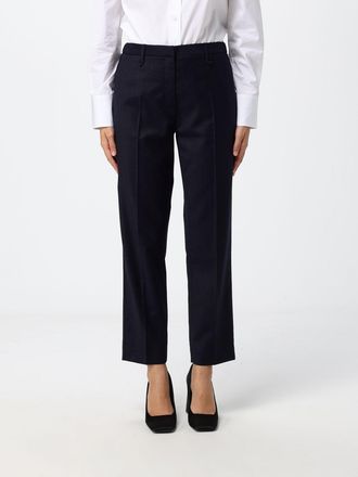 Tela Slim Fit Pleated Sartorial Trousers in Wool Blend with Mid-Rise Waist