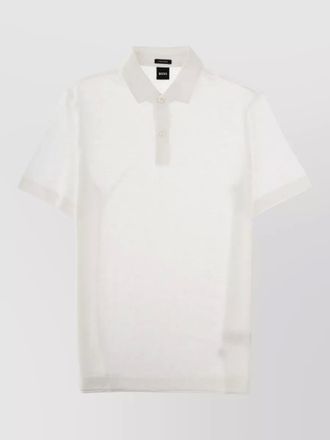 HUGO BOSS short sleeve polo collar cotton shirt