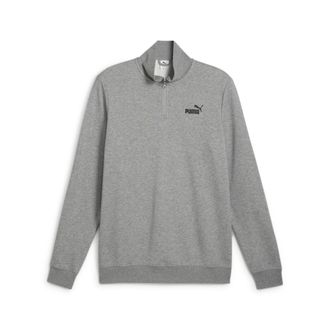 Puma Langarmshirt PUMA ESS NO. 1 LOGO HALF-ZIP TR, Herren, Gr. XXL, grau (medium gray heather), Sweatware, Obermaterial: 68% Baumwolle, 32% Polyester, unif