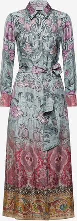 Pierre-Louis Mascia Langes Hemdkleid aus Seide Aloe Miraggio