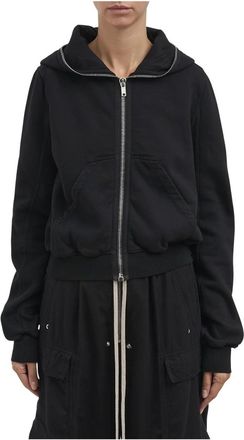 Rick Owens Felpa Small Gimp Hoodie - - Sweatshirts & Hoodies - Donna - Nero - M