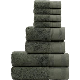 Christy Signature Luxury 100% Turkish Cotton 8 Piece Towel Set in Forest Green at Nordstrom