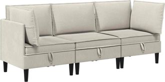 vidaXL Juego De Muebles De Sal&oacute;n 3 Uds. Avena Tela Vidaxl