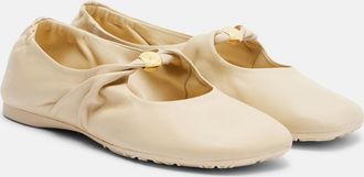 Loewe Pebble Soft leather Mary Jane flats