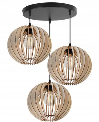 OEM L&aacute;mpara De Techo Colgante Led Moderna De Madera